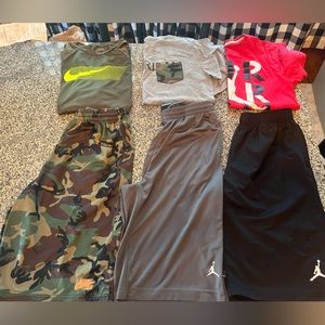 Boys XL nike shirts and shorts